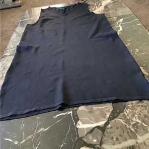 Ralph Lauren black silk knit shift dress size large
